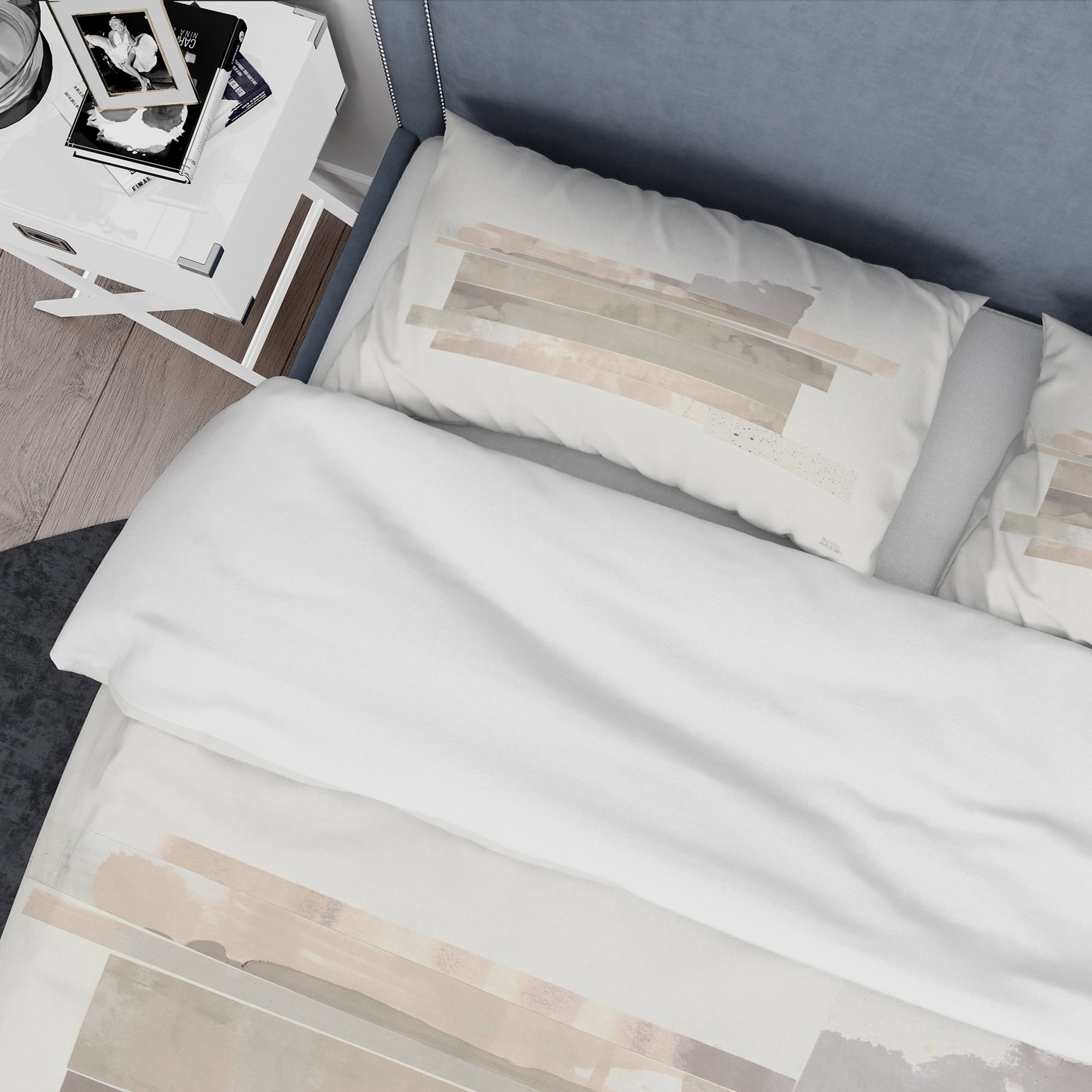 Designart 'Geometric Neutral Form II' Geometric Duvet Cover Set