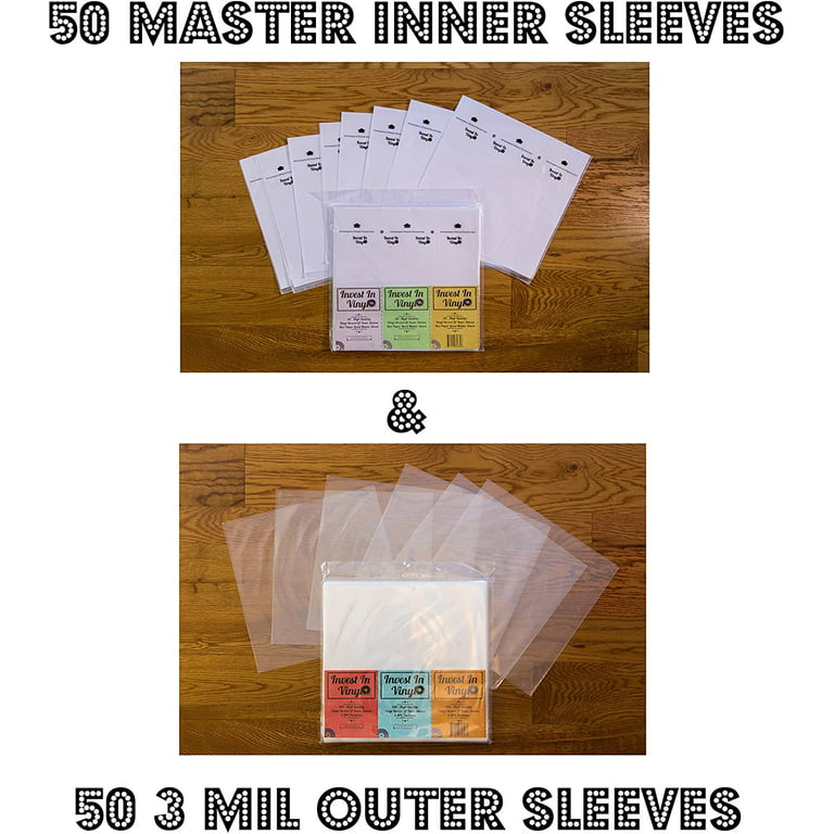 100 LP Sleeves Combo Pack (50 3 mil Outer & 50 Master Inner