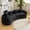 Black, variant on MAYEERTY 4-Seat Curved Compressed Sectional Sofa, Upholstered Cloud Modular Couch with Throw Pillows, No Assembly for Living Room Apartment Small Spaces