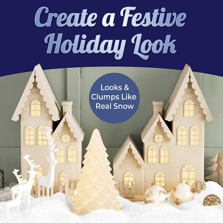 10.6 Ounces Fake Snow Decoration - Artificial Snow for Christmas  Decorations,Winter Decorations - Fake Snow for Village Displays, Instant  Snow Plastic