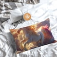 thumbnail image 5 of Yiaed Rainbow Cloud White Horse Print Brushed Microfiber Envelope Pillowcases, Standard,Envelope Closure Pillow Cases(No pillow core)-14"x20", 5 of 6