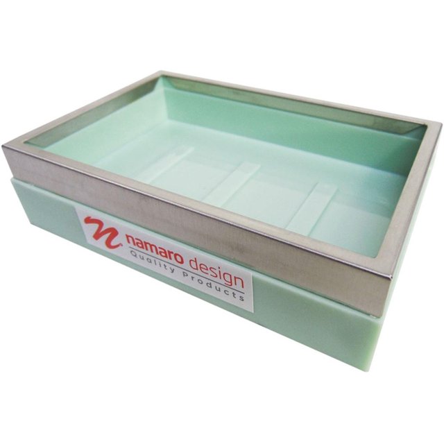 Jabonera Acero Inoxidable Namaro BA-436157 PVC Verde BA-436157