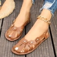 thumbnail image 6 of Viluyesy Womens Flat Sandals, Elastic Strap Closed Toe Lightweight Comfort Summer Casual Fashion Shoes Brown US6.5, 6 of 9