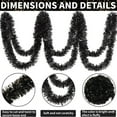thumbnail image 4 of 20 FT Feet Black Garland - 3 PC Lightening Halloween Tawdry Garland For Holiday Tree, Wall, Rail, Fireplace, Floats - Halloween Garland For Indoor(6.66ft * 3), 4 of 5
