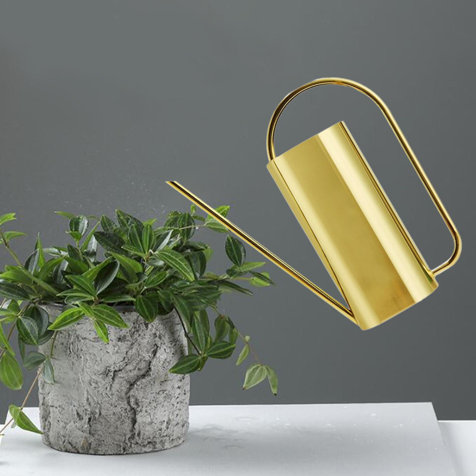MAGIDEAL 1500 ml Indoor Watering Can Long Mouth for Indoor Houseplants Indoor Outdoor Golden