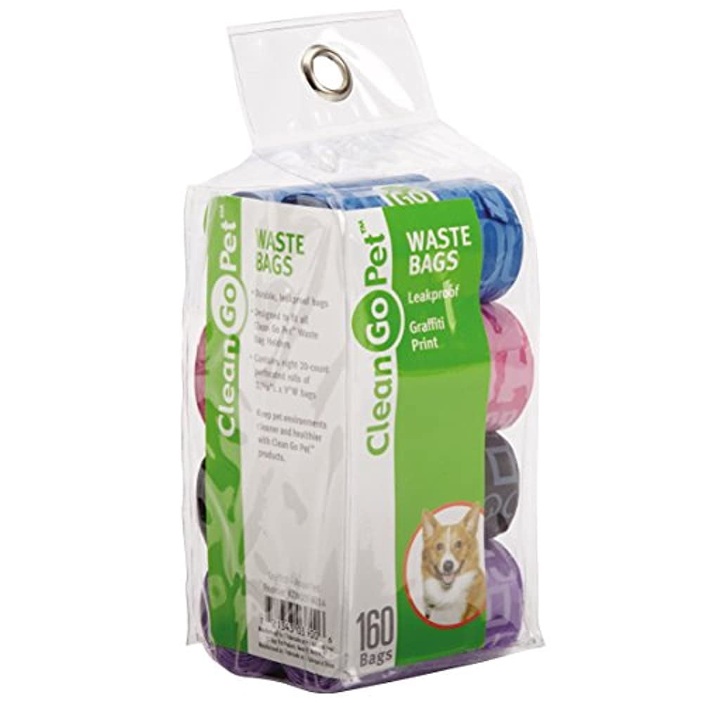 Clean Go Pet Waste Bags 8 Rolls Grafitti
