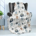 thumbnail image 4 of Animals Soft Flannel Fleece Throw Blanket, Multicolored Dotted Patterns Childish Style Nursery Themed Layout, Cozy Plush for Indoor and Outdoor Use, 60" x 80", Multicolor, by Ambesonne, 4 of 5