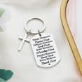 thumbnail image 2 of Inspirational Christian Keychain Bible Verse Key Chain for Daughter Son Graduation Birthday Gifts for Men Women Christian Religious Scripture Gifts for Friend Baptism Gifts First Communion Gifts, 2 of 7