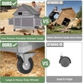 thumbnail image 3 of Aivituvin Large Mobile Chicken Coop with Wheels, 6 Nesting Box for 4-6 Chickens, Outdoor Hen House with Weatherproof Asphalt Roof, Pull-Out Tray, 3 of 10