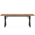 thumbnail image 2 of Resenkos End Table,Dining Table, Living Room Table,Wood Dining Table, Farmhouse 70.8" Kitchen Table for 6 People,Walnut & Black, 2 of 8