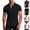 Black, variant on Mens Shirt Short Sleeve Wrinkle Free Casual Untucked Button Down Shirts Beach Breathable Tops Summer