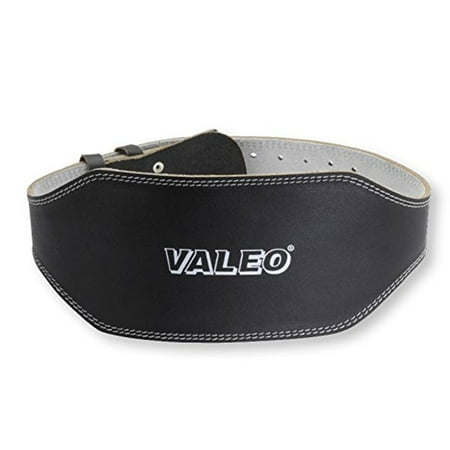 Valeo VRL6 6-Inch Padded Leather Lifting Belt For Men And Women With Back Support for Weightlifting And Suede Lined Foam Lumbar (Best Weight Lifting Belt For Women)