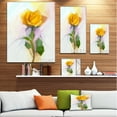 thumbnail image 4 of Design Art - Rose With Green Leaves Painting, 4 of 4
