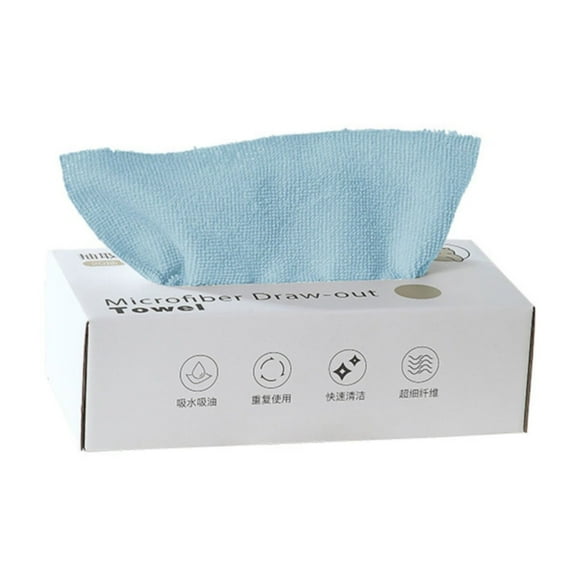pdqouc Clearance Pack of 20 Reusable Microfiber Cleaning and Drying Wipes with Dispenser Box for Washing Dishes Rags for Drying Dishes Kitchen Wash Clothes Cleaning Towel