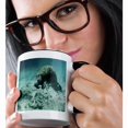 thumbnail image 2 of 3drose, Manatee Underwater, 15oz Two-tone Black Mug, 2 of 6