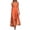 Orange, variant on Arlun Summer Wedding Guest Dresses for Women 2026 Elegant Deep V-Neck High Waisted Sleeveless Maxi Dress Loose Lightweight Flowy Floral Printed Pleated Vacation Sundress Dark Blue L