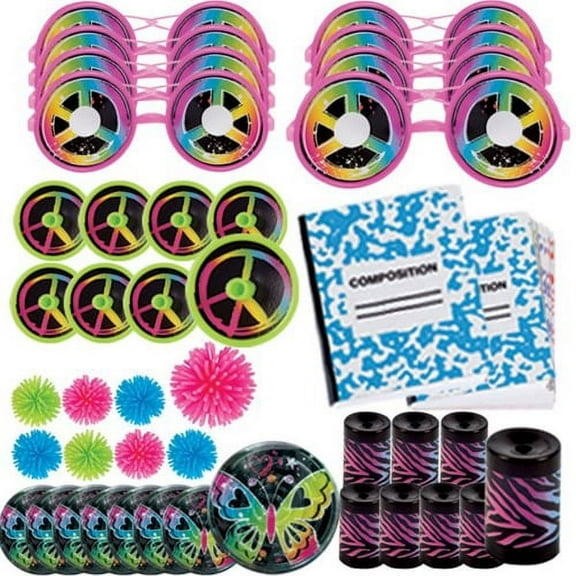 Neon Birthday Favor Pack (48 Pieces) - Party Supplies