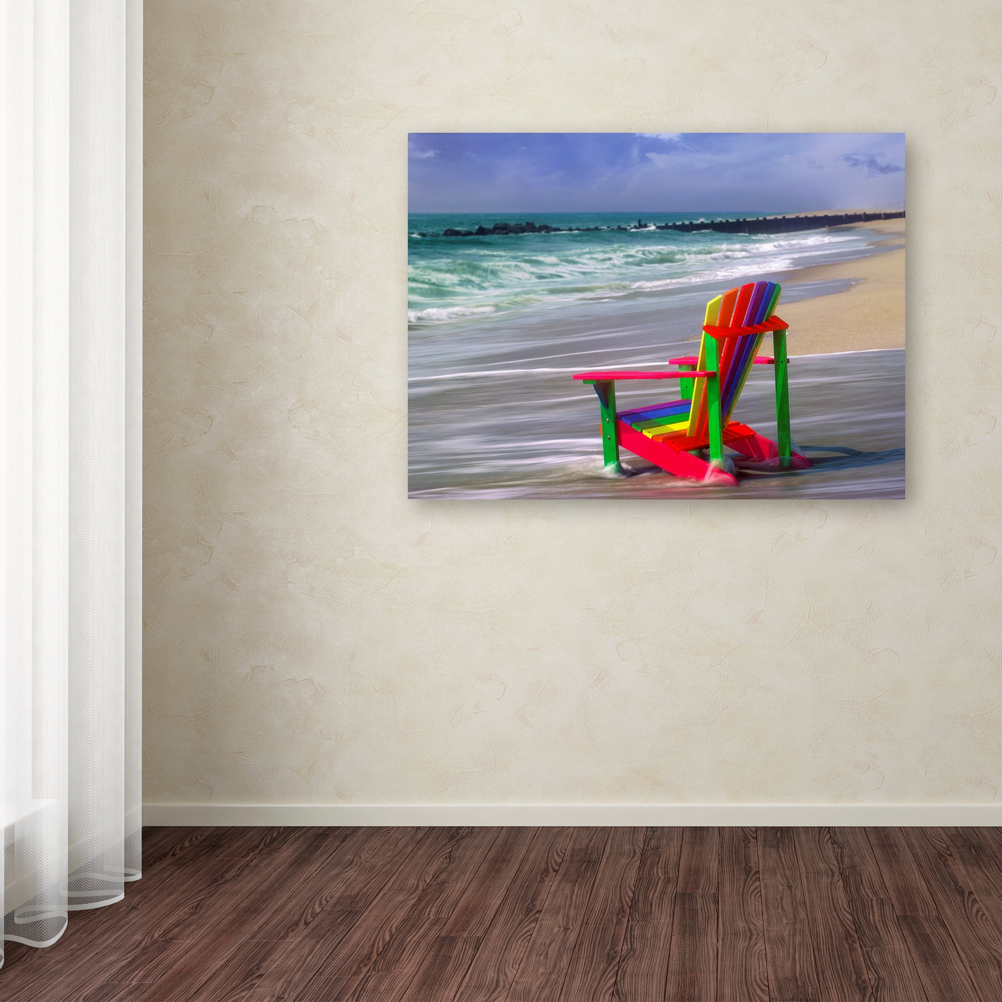 Trademark Fine Art 'Rainbow Chair' Canvas Art by Mike Jones Photo