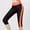 Orange, variant on Royisotas Color Block Womens Pants Summer Yoga Fitness High Waist Athletic Cropped Pants Elastic Slim-Leg Leggings with Pockets Women’s Capris