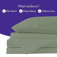 thumbnail image 3 of 800 Thread Count 100% Egyptian Cotton Sheet Set, 4 Pc Set, Sateen Weave,Soft Luxury Bedding, Fits Upto 15" Inch Deep Pocket (Sage Solid, Full Size), 3 of 7