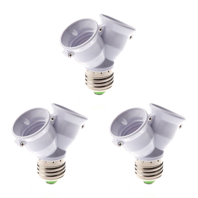 3X Base Enchufe de Divisor Convertidor Adaptador para Bombilla 1 A 2 E27