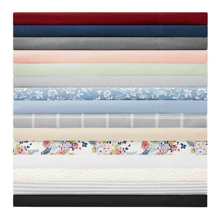 Lulworth Flat Bed Sheets (Pack of 6), 180 Thread Ct. Cotton Poly Blend, Size options - Queen