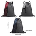 thumbnail image 2 of Dalazy Drawstring Packable Backpack Earphone Hole Adjustable Card Water Bottle Headset Storage Bag Outdoor Camping Bags Organizer Light Grey, 2 of 8