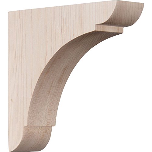 x 6 D x 6 Piece 2-Pack Ekena Millwork BKTW01X06X06OLWA-CASE-2 1 3//4 W D x 6 H Small Olympic Wood Bracket Walnut