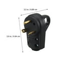 thumbnail image 4 of Miangastore RV Plug 30 Amp RV Replacement Male Plug 3-prong RV Plug with Handle US Plug, 4 of 8
