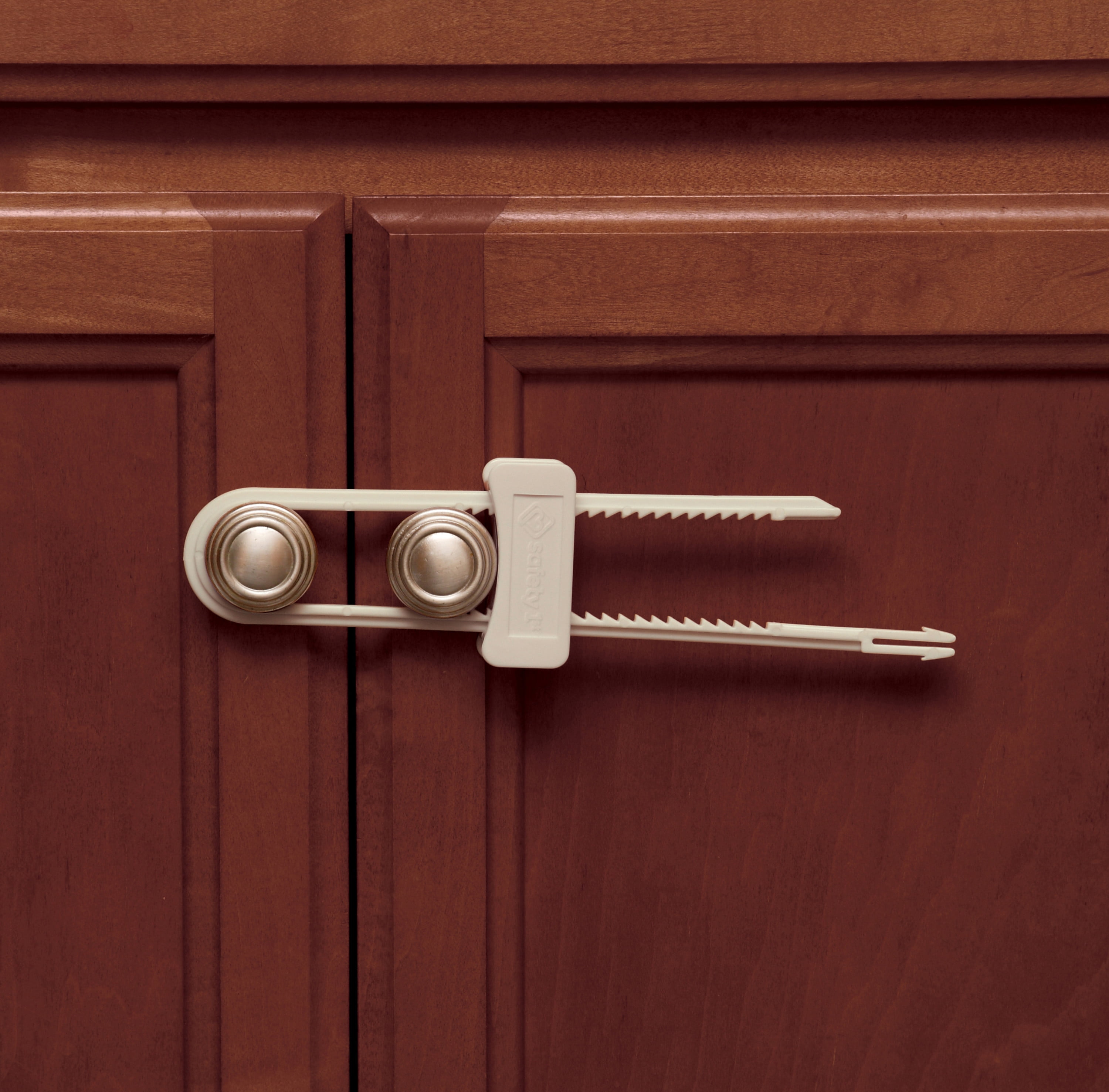 (3 pack) Safety 1st Double Door Baby-Proofing Cabinet Lock (2pk), White, Toddler