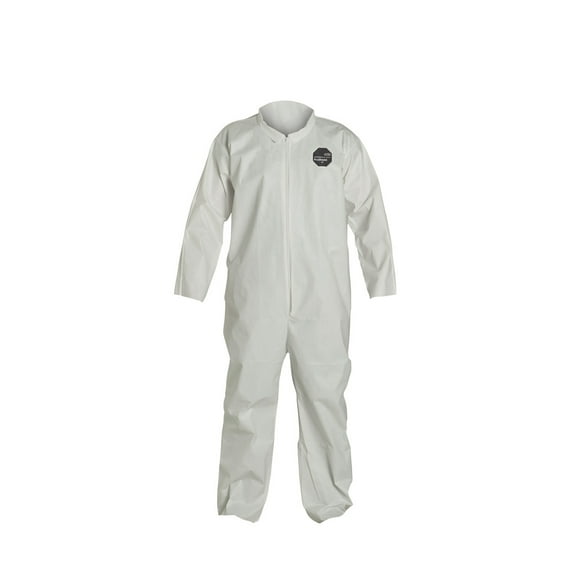 Dupont 60 Coverall. Collar. Open Wrists and Ankles. White. 5X NG120SWH5X002500