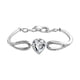 thumbnail image 1 of Corazón de melocotón pulsera de cobre blanco pulsera de platino Mujer Novia Joyería Hombres y Mujeres Pareja pulsera, 1 of 2