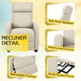 thumbnail image 4 of Homall Fabric Recliner Chair Adjustable Modern Home Theater Seating Single Recliner Sofa Living Room Armrest Chair With Thick Cushion, 4 of 7