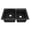 Black, variant on Karran Drop-In Quartz Composite 33 in. 1-Hole 60/40 Double Bowl Kitchen Sink in White