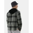 thumbnail image 3 of No Boundaries Men's & Big Men's Hooded Long Sleeve Flannel Shirt, Sizes XS-5XL, 3 of 4