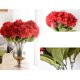 thumbnail image 3 of Cabezas Hortensia Hermosa Flor Artificial Ramo Ramo Decoración de Boda en Casa (Rojo) Xemadio SNFLD1701, 3 of 9
