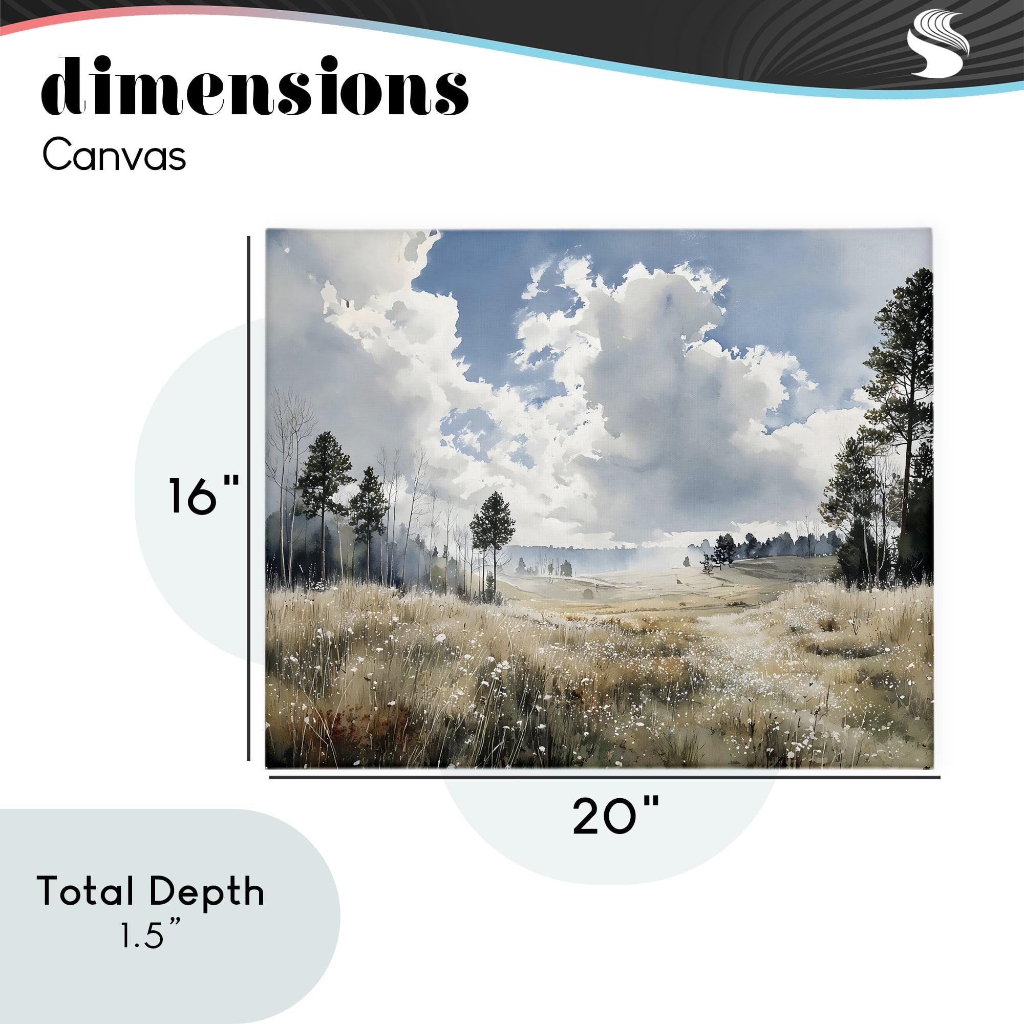 Stupell Industries Blue Kissed Landscape Canvas Wall Art, design by Franklyn Gregory