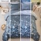 thumbnail image 3 of Juego de edredón WONGS BEDDING azul king size con 2 fundas de almohada, 3 of 6
