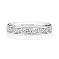 thumbnail image 2 of 18k White Gold 2.7mm Slight Court Comfort Women Eternity Diamond Wedding Band/Ring Brilliant Cut 0.42 Carat G - SI1, 2 of 3