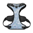 thumbnail image 5 of Picia White Bule Glitter No-Pull Dog Harness Reflective Front Clip Vest with Handle,Step-in Air Dog Harness,Adjustable 2 Metal Rings 4 Buckles,Easy to Put on & Take Off Medium, 5 of 9