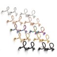 thumbnail image 4 of 5Pcs Stylish Lip Ring Anti-rust Stainless Steel Shiny All Match Nose Ring for Club, 4 of 7