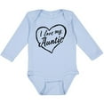 thumbnail image 3 of Inktastic I Love My Auntie in Black Chalk Heart Boys or Girls Long Sleeve Baby Bodysuit, 3 of 5