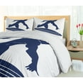 thumbnail image 5 of Ambesonne Superhero Duvet Cover Sets, Muscular Hero Man, 2-King, White Navy Blue, 5 of 7