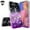 Purple, variant on Case for Samsung Galaxy A11 Case with Tempered Glass Screen Protector Sparkle Glitter Flowing Liquid Quicksand Cute Women Girls Case - Clear/Teal