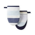 thumbnail image 2 of Martha Stewart Thin Stripe Mini Oven Mitt Set, Blue, 2 Piece, 2 of 4