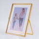 thumbnail image 2 of Juego de 4 Marcos de Fotos Flotantes Dorados, Marcos de Fotos de Vidrio MetáLico de Regalo, para ExhibicióN Vertical en la Mesa, 2 of 5