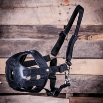 Tough 1 Poly Nylon Black Large Horse Grazing Muzzle W/ Throat Snap & Ring