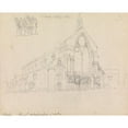 thumbnail image 2 of James Moore 18x15 Gold Ornate Wood Frame and Double Matted Museum Art Print Titled - Binham Priory, Norfolk, England (1790), 2 of 4