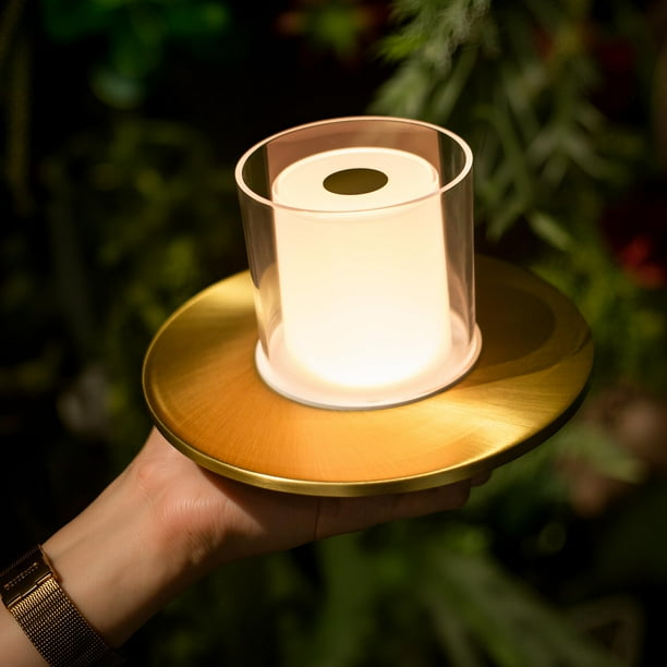 Lámpara de Mesa Recargable Tubicen sin Cable con LED de 4 Niveles Táctiles
