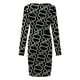 thumbnail image 5 of Vestido de Navidad Otoño E Invierno Mujer Erógeno Con Cuello en V Impreso Adelgazante Manga Larga Vestido de Glúteos Odeerbi ODB121854, 5 of 6